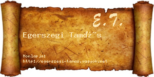 Egerszegi Tamás névjegykártya
